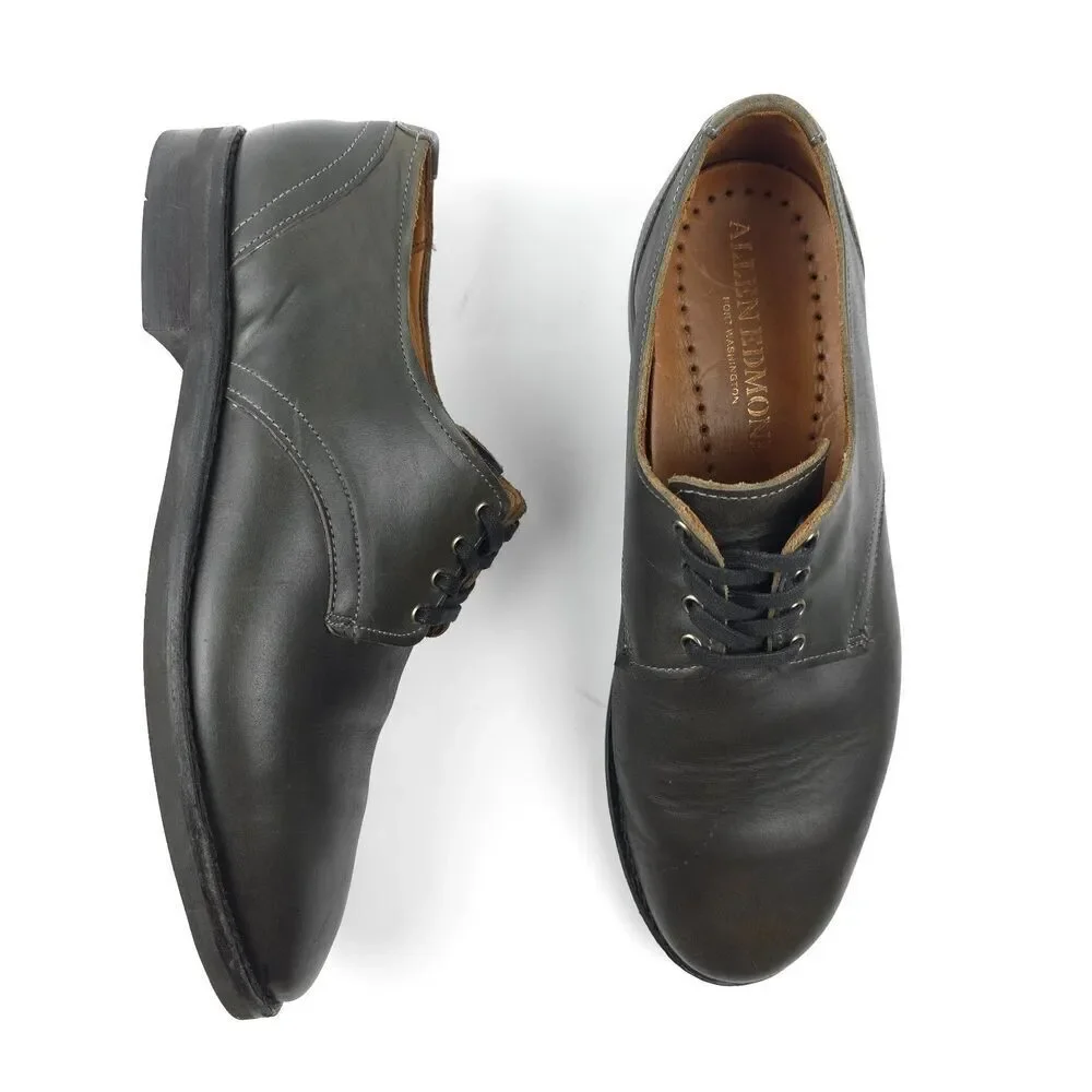 ALLEN EDMONDS Nomad Plain-toe Derby Dress Shoes Gray Old Money Quiet Luxury 9